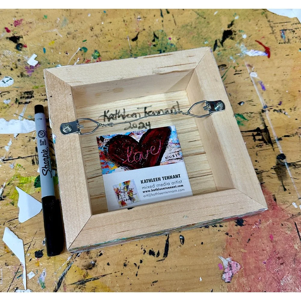 Love Heart Collage | Mixed Media Art | Torn Paper Collage